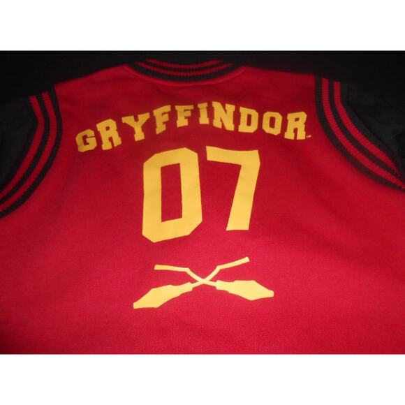 Harry Potter Women's Letterman's Jacket Gryffindor Black and Red Size Sm. (s17) - Picture 7 of 8